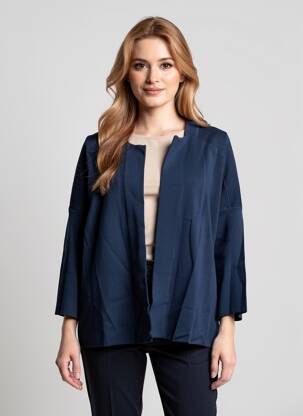 Gilet manches longues stretch bleu TRICOTONIC femme
