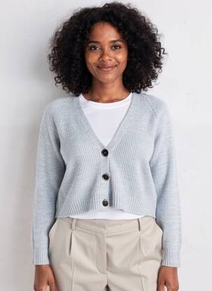Gilet manches longues coupe cintrée gris SIGNE NATURE femme