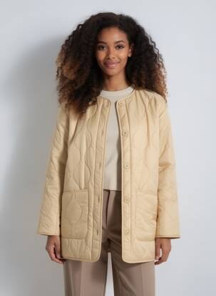 Doudoune poches sans capuche beige OBEY femme