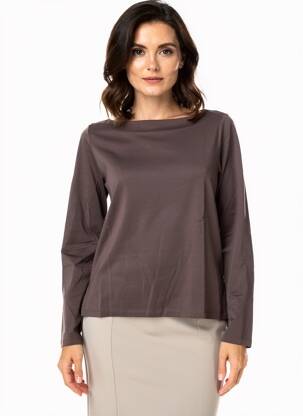 T-shirt manches longues manches longues marron MALOKA femme
