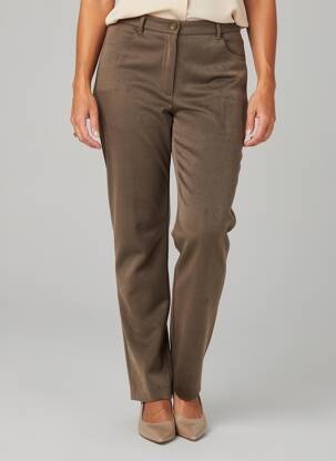Pantalon slim taille élastique taille normale vert GEVANA femme