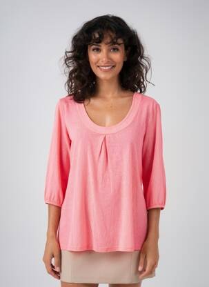 T-shirt manches 3/4 manches 3/4 rose LOLA ESPELETA femme