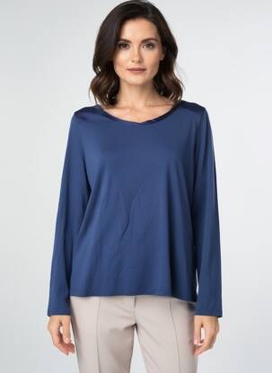 T-shirt manches longues manches longues bleu YERSE femme