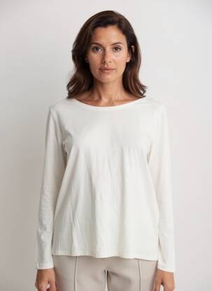 T-shirt manches longues manches longues blanc YERSE femme