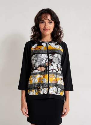 T-shirt manches longues manches longues noir BETTY BARCLAY femme