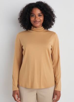 T-shirt manches longues manches longues marron KANOPE femme