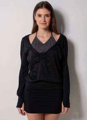 T-shirt manches longues manches longues noir ONLY femme