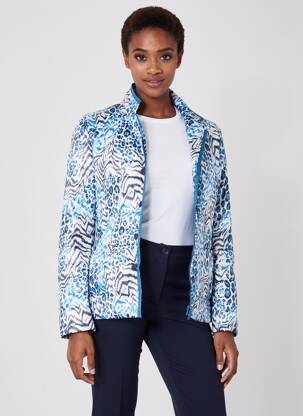 Doudoune manches longues sans capuche bleu ARELINE femme