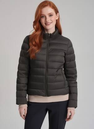Doudoune manches longues sans capuche gris TEDDY SMITH femme