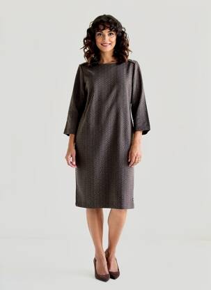Robe mi-longue noir GARCIA femme