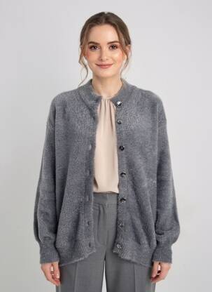 Gilet manches longues gris CREAM femme