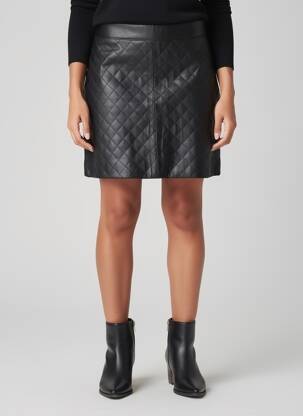 Jupe courte coupe droite noir IDANO femme