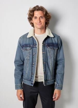 Veste casual fermeture boutonnée sur le devant bleu LEVI'S homme