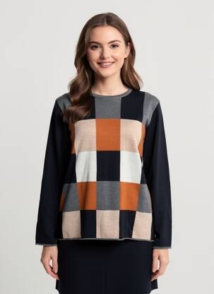 Pull coupe cintrée manches longues noir 5713241270181 femme