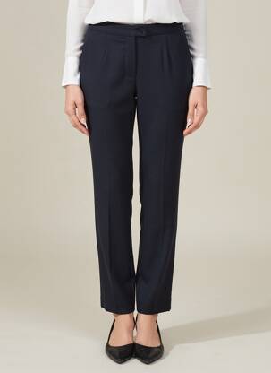 Pantalon slim poches taille haute bleu ARMOR LUX femme