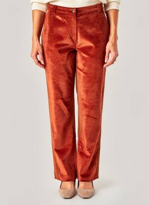 Pantalon droit stretch taille normale orange MERI & ESCA femme