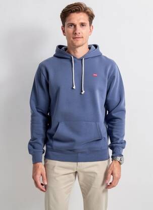 Sweat-shirt à capuche broderie manches longues bleu LEVI'S homme