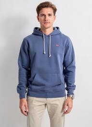 Sweat-shirt à capuche broderie manches longues bleu LEVI'S homme