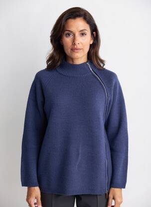 Gilet manches longues stretch bleu NICE THINGS femme