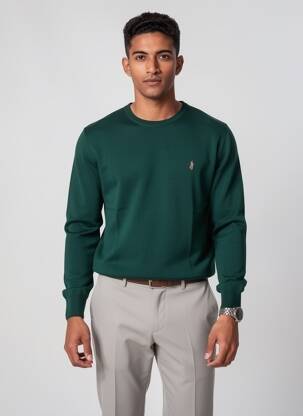 Pull stretch manches longues vert MCLASSICS homme