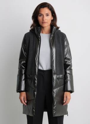 Doudoune manches longues a capuche noir SPORTALM femme