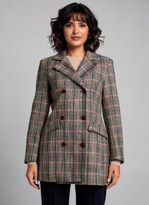 Manteau long coupe droite sans capuche bleu MÊME ROAD femme