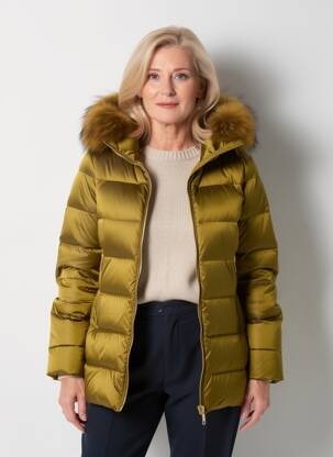 Doudoune manches longues sans capuche vert BASLER femme