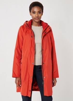Parka manches longues a capuche rouge CREENSTONE femme