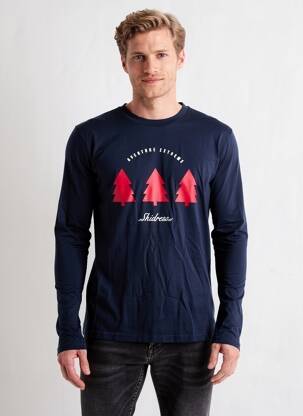 T-shirt coupe cintrée manches longues bleu SKIDRESS homme