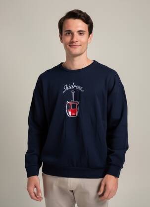Pull col rond manches longues bleu SKIDRESS homme