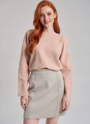 Pull tissage chiné manches longues rose SKIDRESS femme