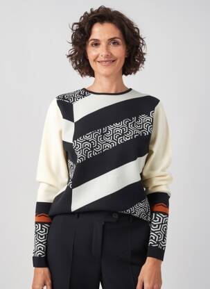 Pull coupe droite manches longues noir TELMAIL femme
