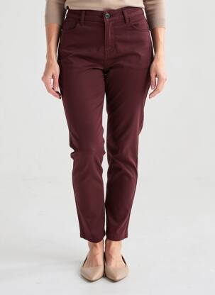 Pantalon slim stretch taille normale marron KANOPE femme