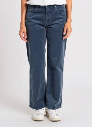 Pantalon droit stretch taille normale bleu KANOPE femme