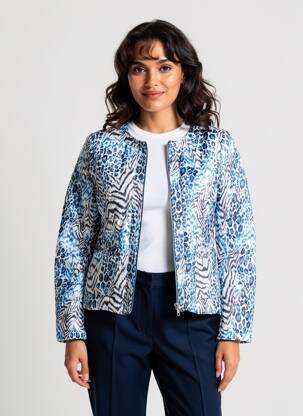 Doudoune manches longues sans capuche bleu ARELINE femme