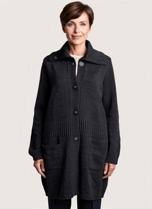 Gilet manches longues stretch gris fonce DUGER femme