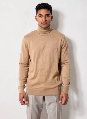 Pull col roulé coupe cintrée manches longues marron SCOTCH & SODA homme
