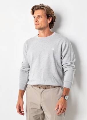 Pull stretch manches longues gris SCOTCH & SODA homme