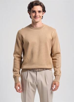 Pull stretch manches longues marron SCOTCH & SODA homme