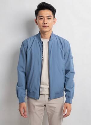 Veste casual resserrée sur le bas bleu TOMMY HILFIGER homme