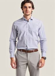 Chemise manches longues coupe droite bleu TOMMY HILFIGER homme