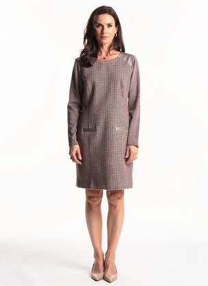 Robe mi-longue manches longues manches longues rose PAZ TORRAS femme