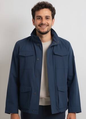 Parka manches longues sans capuche bleu CAMBRIDGE homme