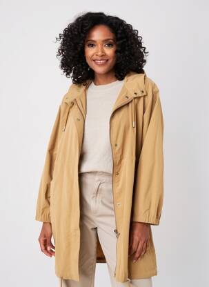 Parka manches longues a capuche marron C'EST BEAU LA VIE femme
