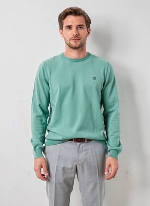 Pull stretch manches longues vert CAMBRIDGE homme