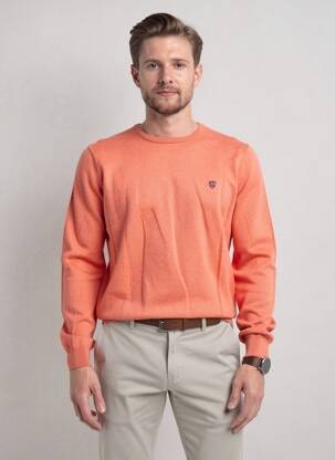 Pull stretch manches longues orange CAMBRIDGE homme