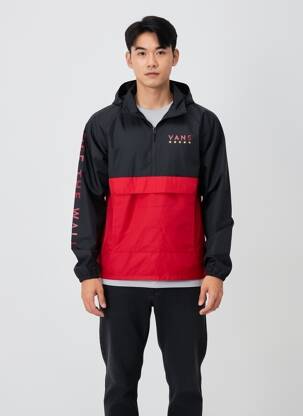 Coupe-vent poches a capuche noir VANS homme