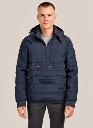 Doudoune manches longues a capuche bleu TEDDY SMITH homme