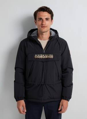 Doudoune manches longues a capuche noir NAPAPIJRI homme