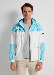 Coupe-vent finition intérieure doublure satiné a capuche bleu FILA homme
